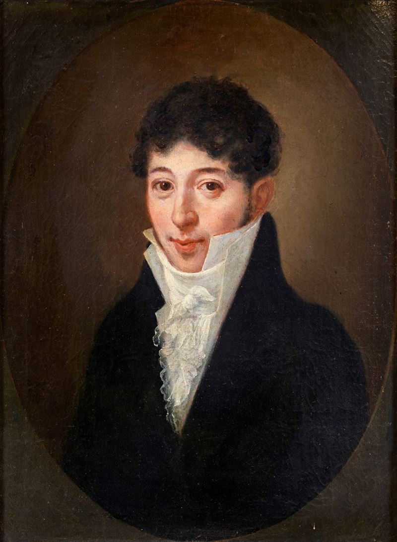 Pittore del XIX Secolo - Ritratto di Gentiluomo