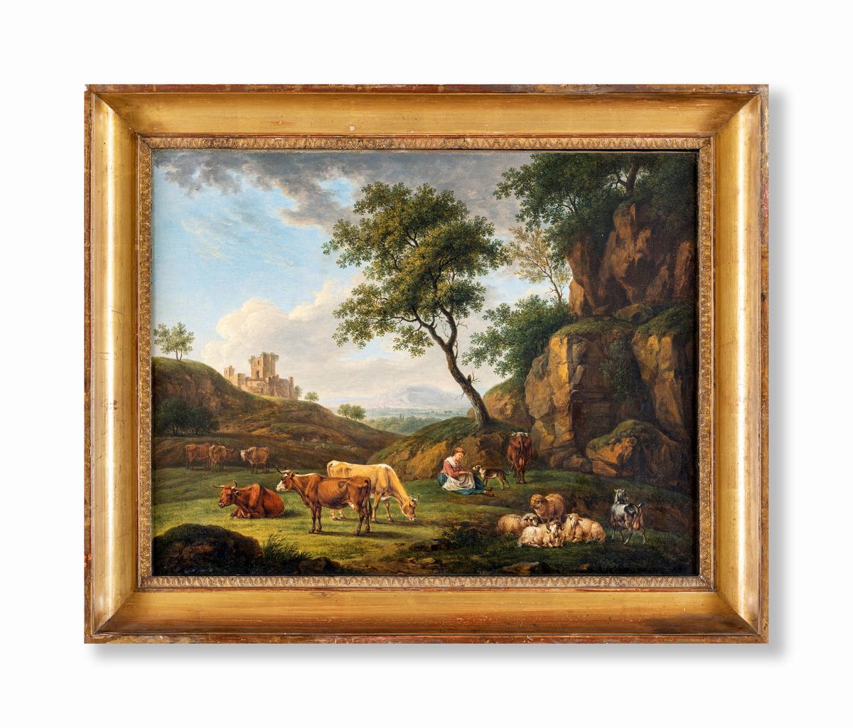 Gottlob Friedrich Steinkopf - Paesaggio con Armenti