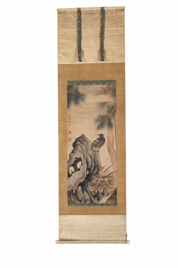 Scroll Cina, XIX/XX secolo  - Asta Arte Orientale - Casa d'Aste Arcadia