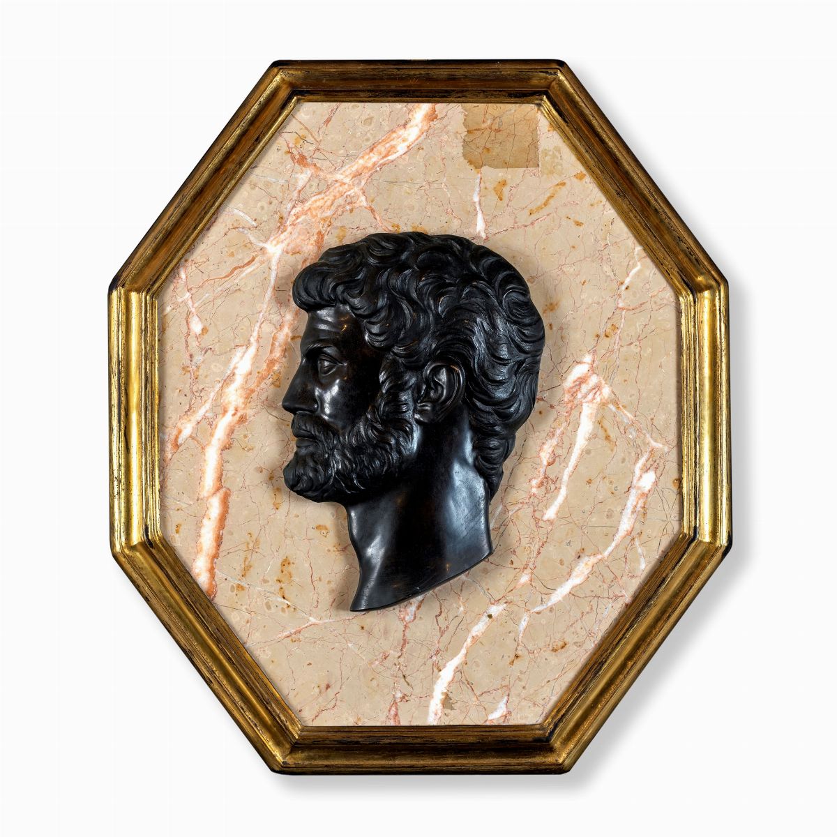 Quattro Grandi Medaglioni in Marmo e Bronzo , XIX Secolo