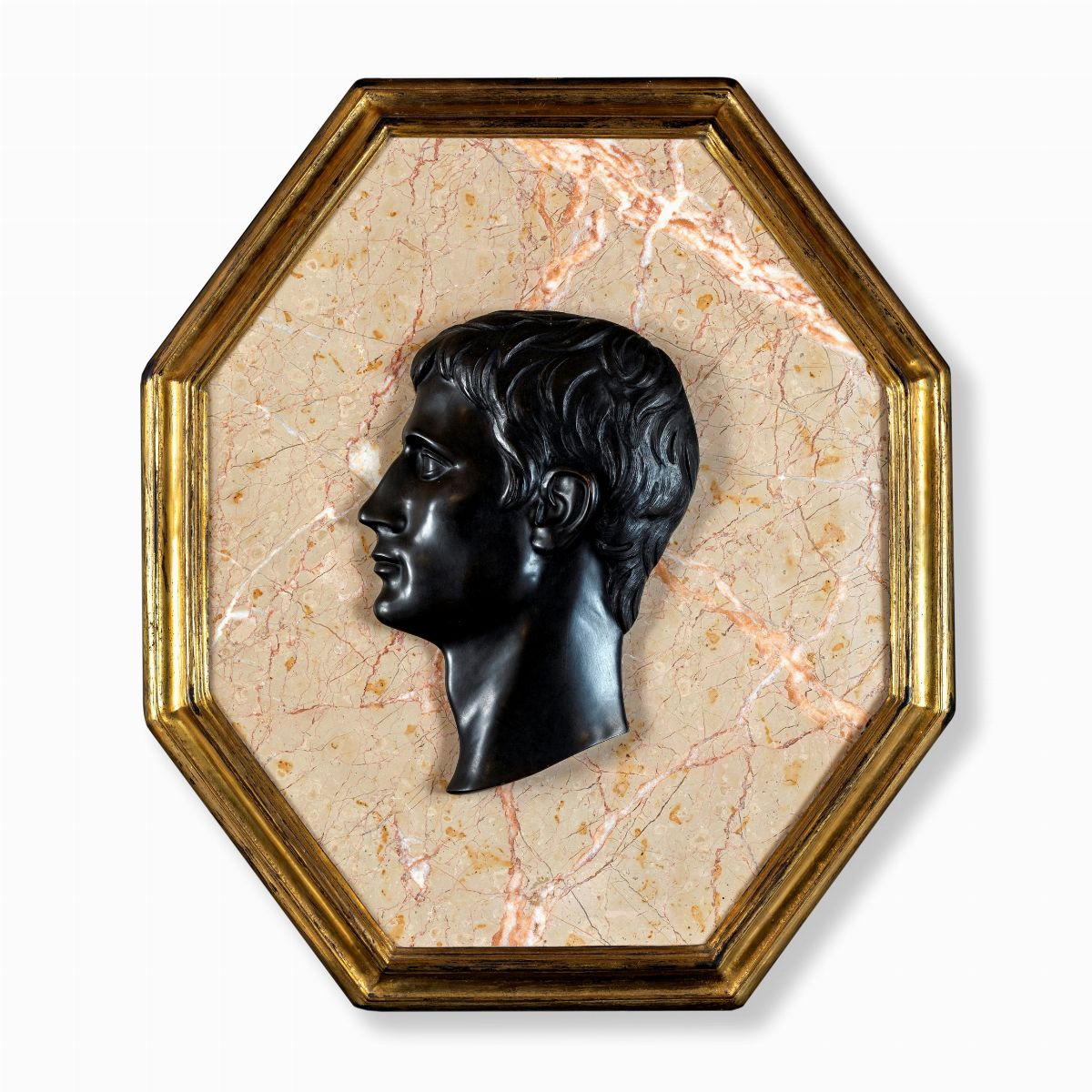 Quattro Grandi Medaglioni in Marmo e Bronzo , XIX Secolo