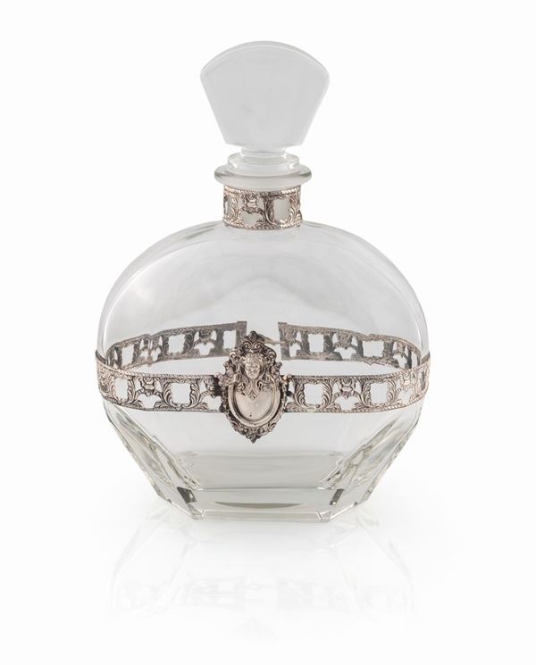 Bottiglia da liquore in cristallo con tappo  - Asta Mobili, Arredi, Dipinti Antichi e del XIX Secolo - Casa d'Aste Arcadia