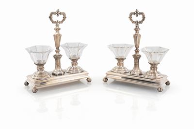 Coppia di Cruets in Argento, Francia 1870