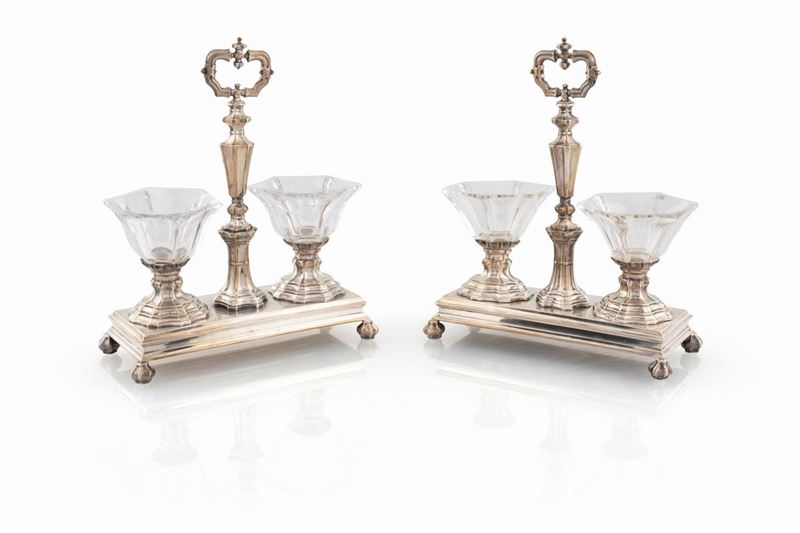 Coppia di Cruets in Argento, Francia 1870