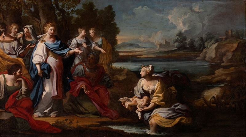 Paolo De Matteis (attribuito) - Ritrovamento di Mosé
