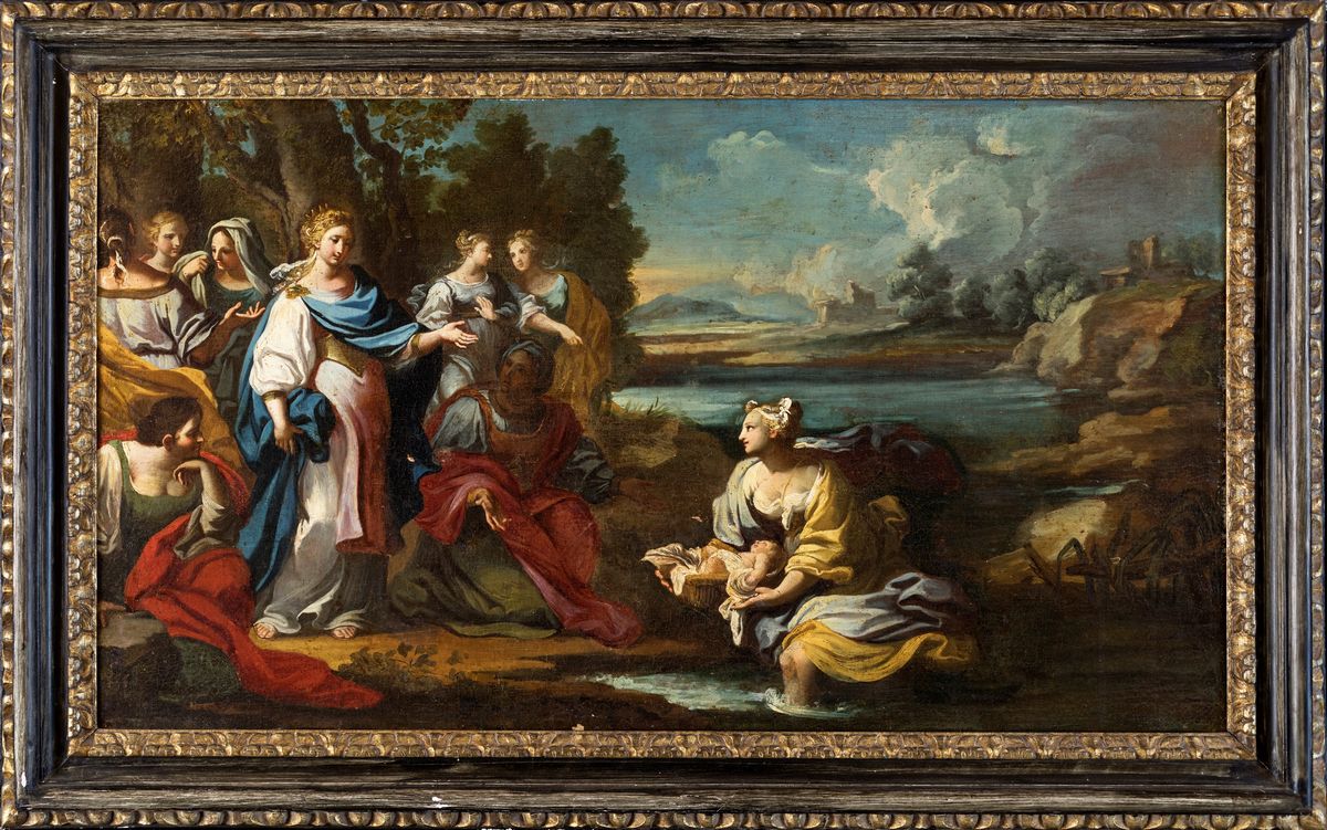 Paolo De Matteis (attribuito) - Ritrovamento di Mosé