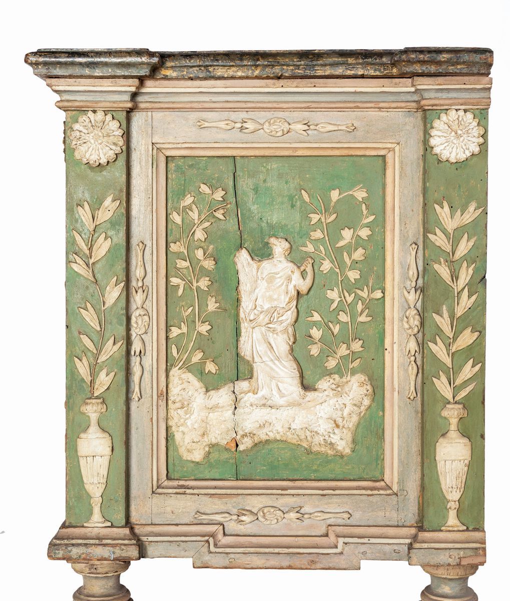 Cassettone in Legno Laccato, Piemonte, Bottega di Giuseppe Maria Bonzanigo