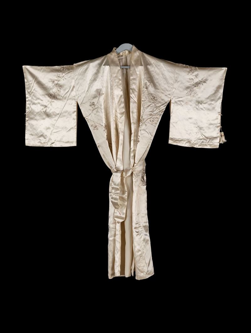 Kimono in Seta Avorio, Giappone