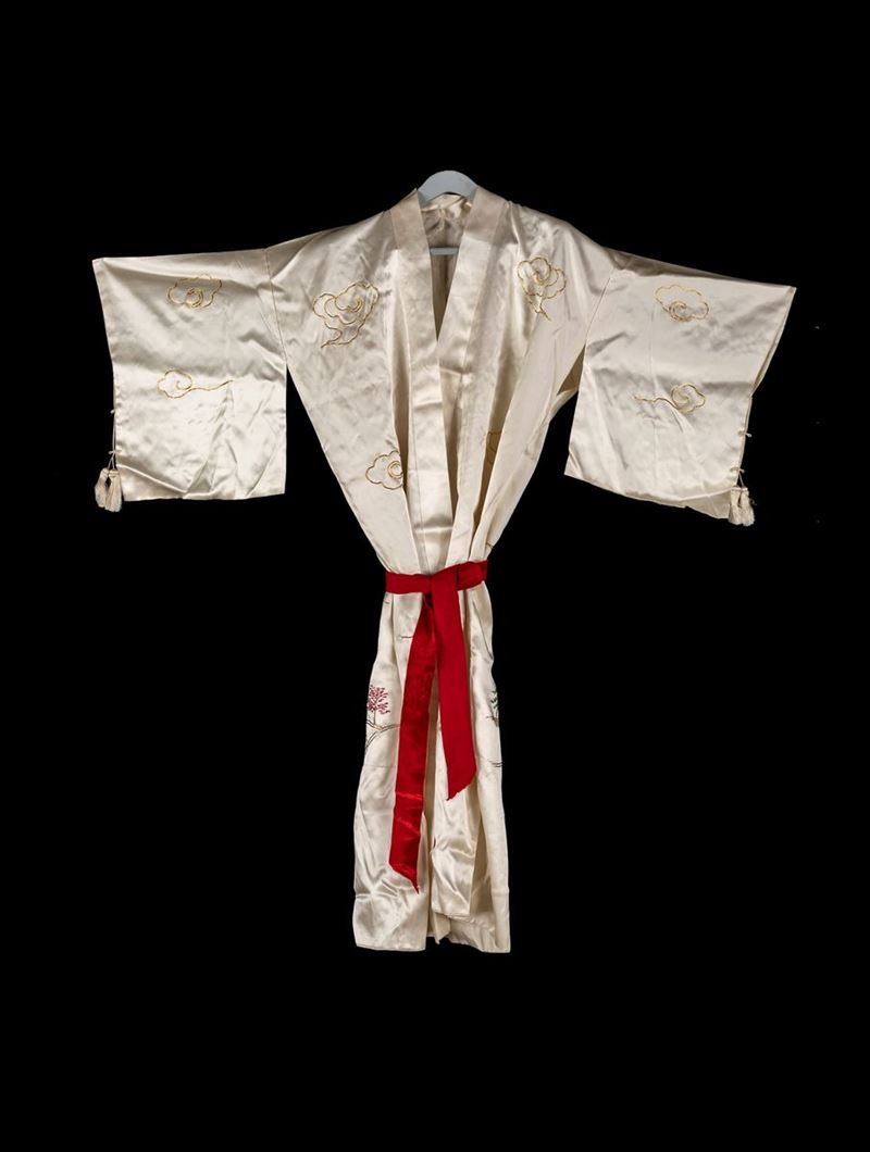 Kimono in Seta Avorio, Giappone