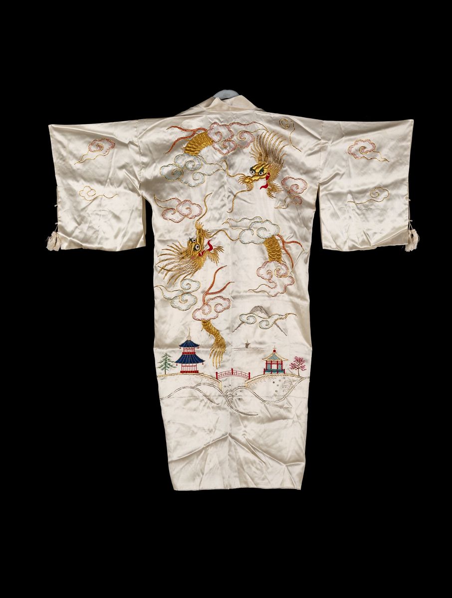 Kimono in Seta Avorio, Giappone