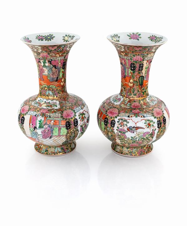 Coppia di vasi in porcellana, Cina  - Asta Arte Orientale - Casa d'Aste Arcadia