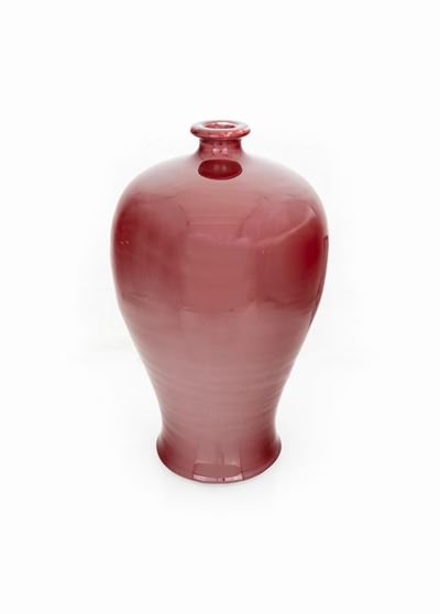 Vaso in Ceramica Sang De Boeuf, Cina, XIX/XX Secolo
