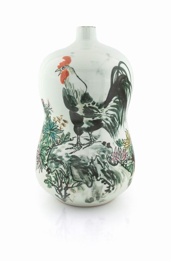 Vaso in porcellana, Cina  - Asta Arte Orientale - Casa d'Aste Arcadia