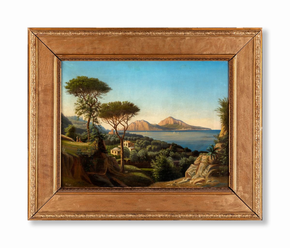 Carl Frederic Aagaard - Veduta di Capri da Massalubrense