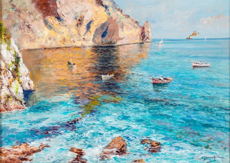 Vincenzo Laricchia - Barche nel Mare di Capri
