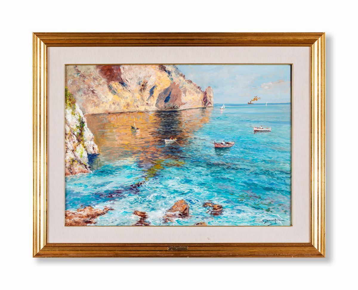 Vincenzo Laricchia - Barche nel Mare di Capri