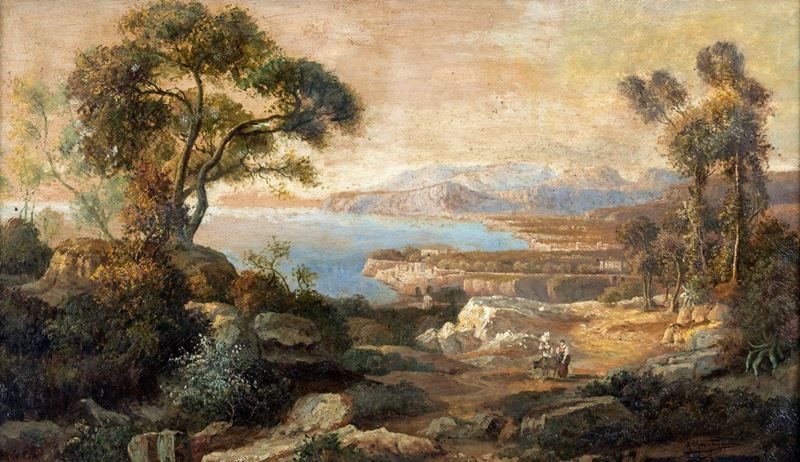Arcadio Mas i Fondevilla - Veduta Costiera con Sorrento e Capri