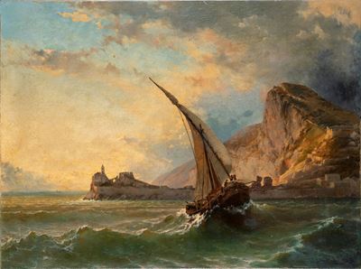 Marina con Veliero