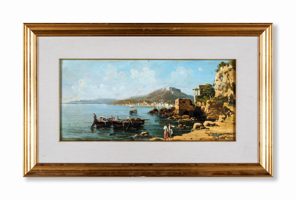 Francesco De Nicola - Marina di Capri con Villa Jovis