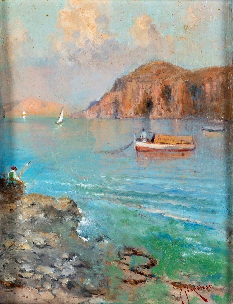 Nicola Canzanella - Marina con Pescatori