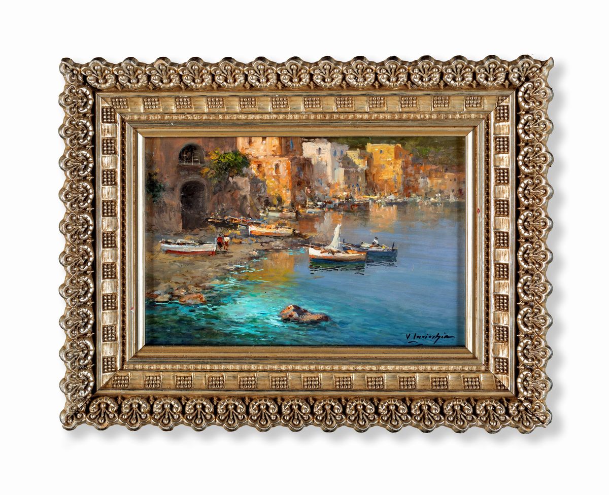 Vincenzo Laricchia - Baia con Pescatori