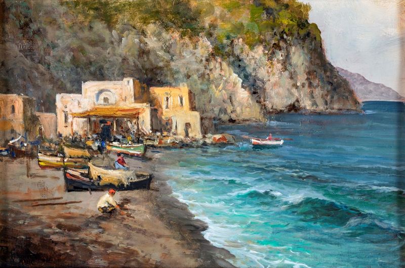 Valentino White - Spiaggia con Pescatori