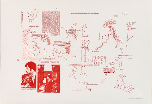 Gianfranco Baruchello : Senza Titolo  (1976)  - Serigrafia - Asta Asta a tempo  -  Oggetti d'Arte - Casa d'Aste Arcadia