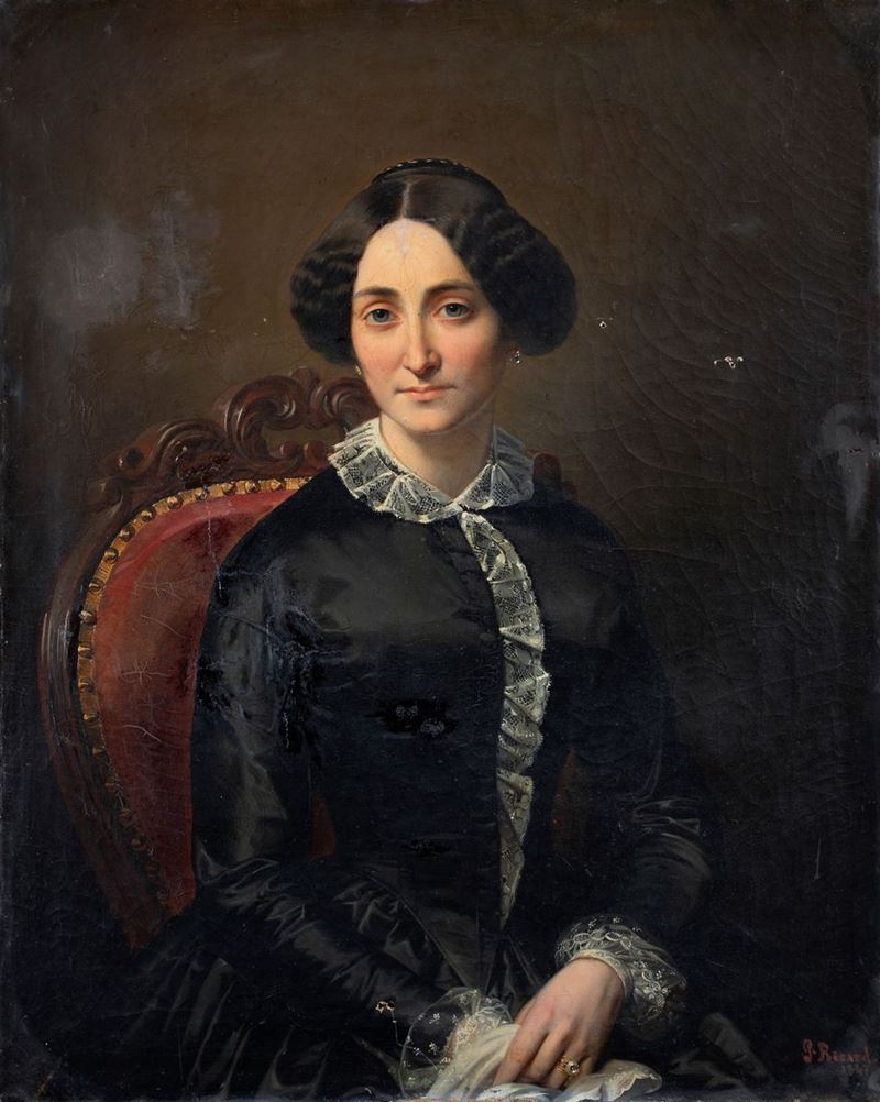 Pittore del XIX Secolo - Ritratto Femminile