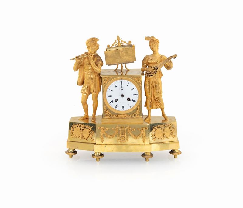 Orologio in Bronzo Dorato, XIX Secolo