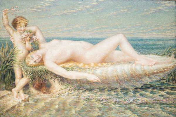 Pittore del XIX secolo - Venere e Amore