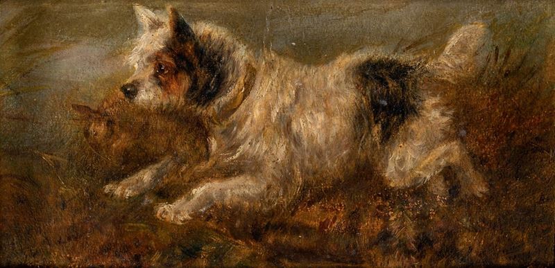 Scuola Inglese del XIX Secolo - Cane Giocondo
