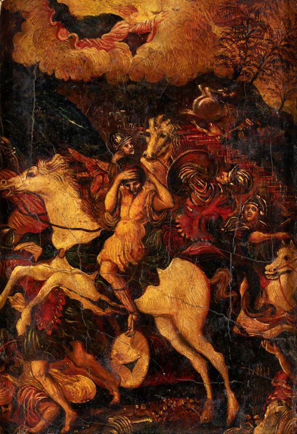 Pittore del XVI secolo - Battaglia di cavalleria