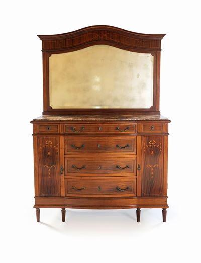 Chest Of Drawers in Mogano, Inghilterra, Inizio del XX Secolo