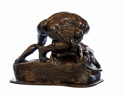 Gruppo Scultoreo in Bronzo Brunito