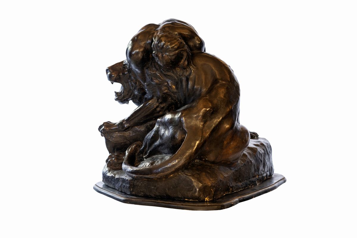 Romano Romanelli - Gruppo Scultoreo in Bronzo Brunito