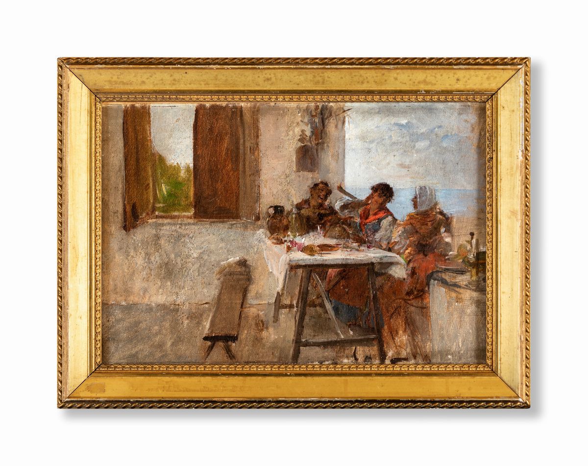 Scuola Napoletana del XIX Secolo - La Terrazza a Procida