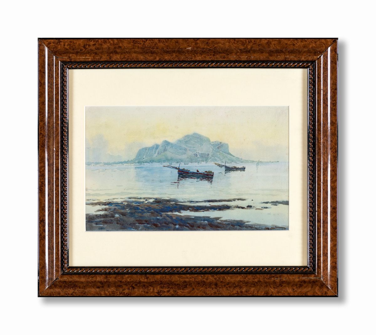 Pittore del XIX/XX Secolo - Palermo - il Monte Pellegrino dal Mare
