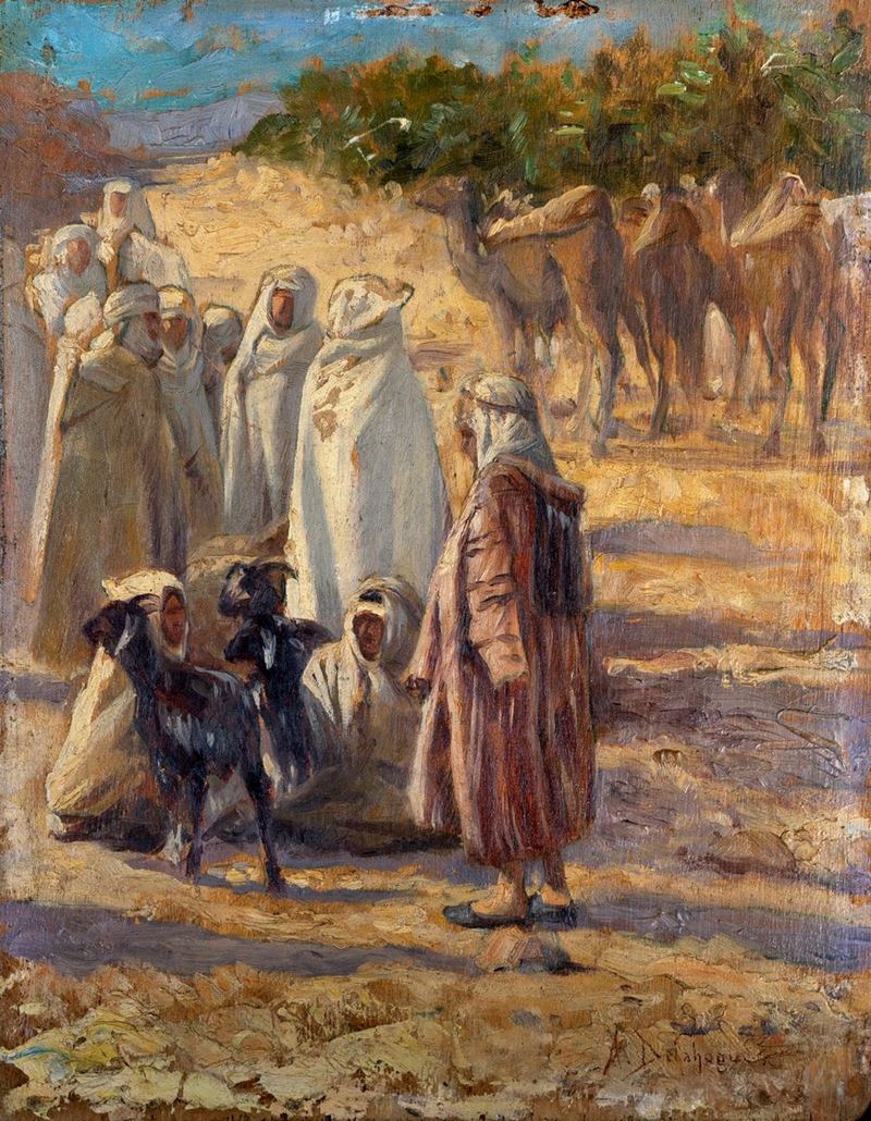 Eugène Jules Delahogue - Carovana in Sosta