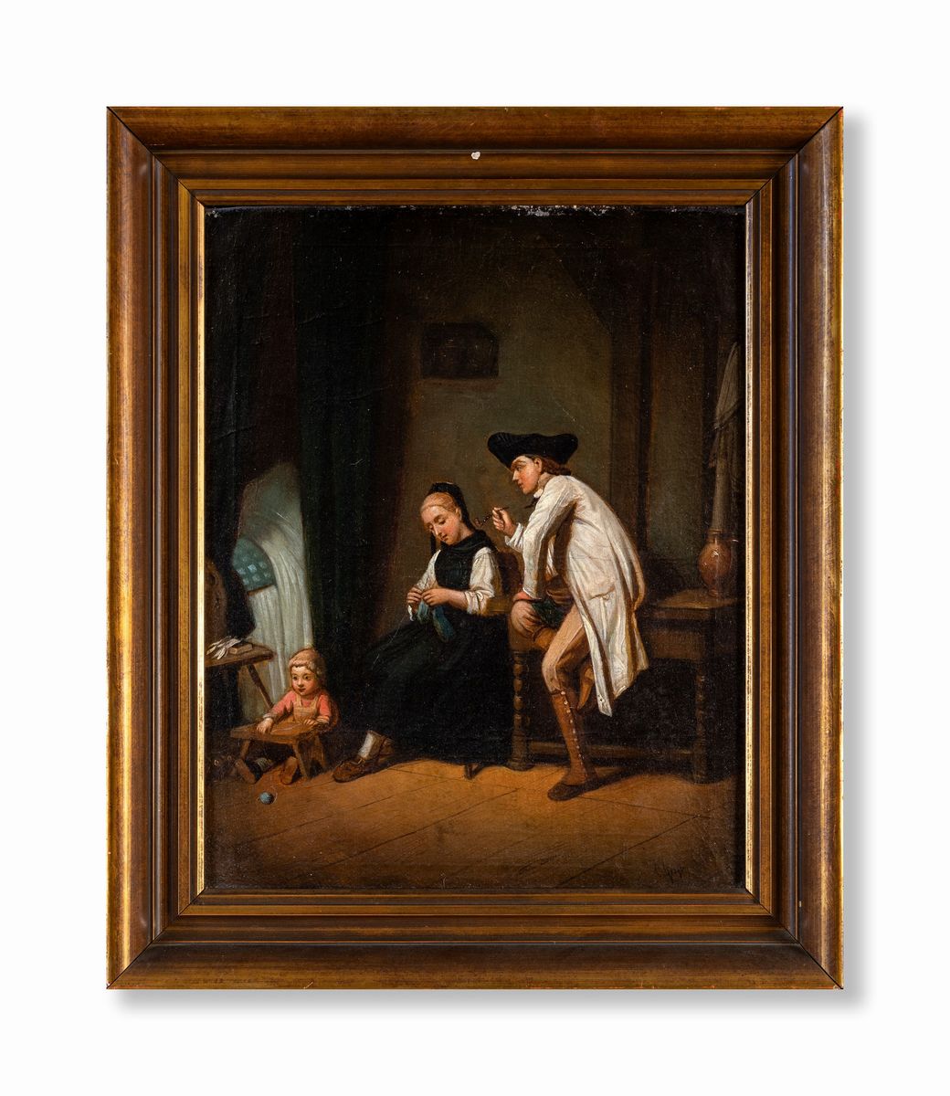 Scuola Olandese del XVIII Secolo - Il Corteggiamento