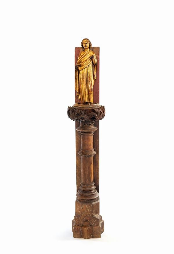 Lesena in legno intagliato e dorato, XVII secolo  - Asta Mobili, Arredi, Dipinti Antichi e del XIX Secolo - Casa d'Aste Arcadia