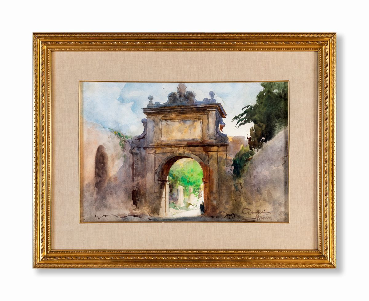 Dante Ricci - Veduta di Roma con Arco