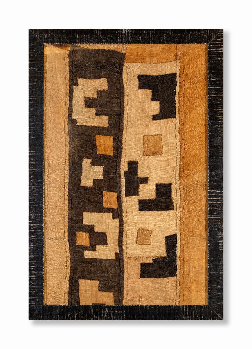 Coppia di patchworks incorniciati, Africa centrale