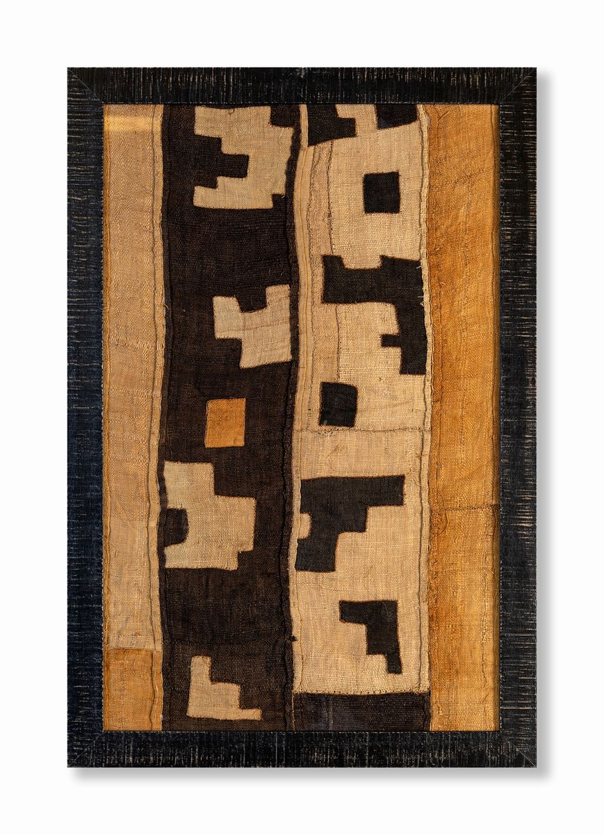 Coppia di patchworks incorniciati, Africa centrale