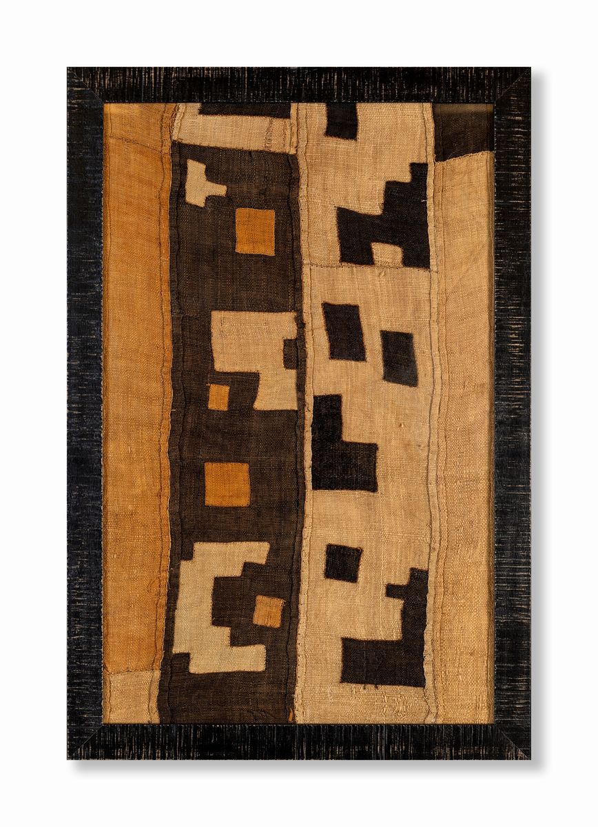 Coppia di patchworks incorniciati, Africa centrale