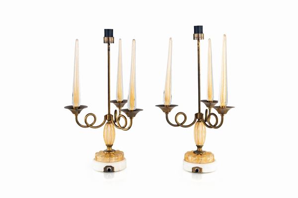 SEGUSO MURANO - Coppia di lampade