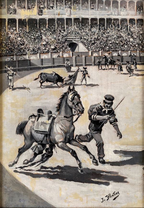 Pittore spagnolo del XIX secolo - La corrida