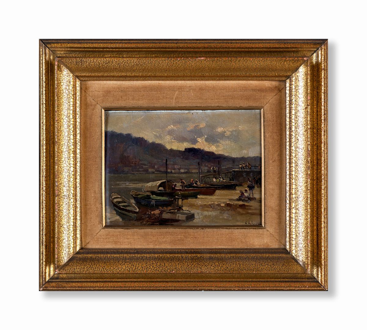 Cesare Gheduzzi - Barche con Pescatori