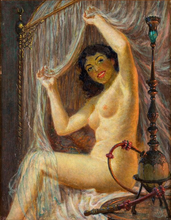 Pittore del XIX secolo - Nudo di donna araba