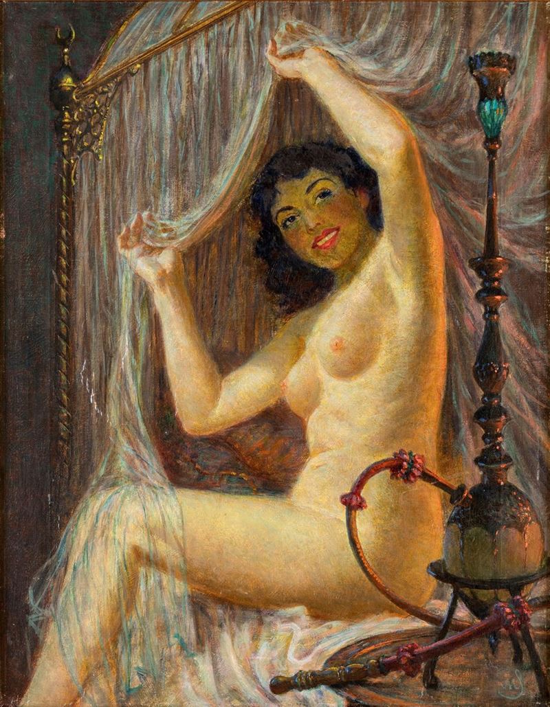 Pittore del XIX Secolo - Nudo di Donna Araba