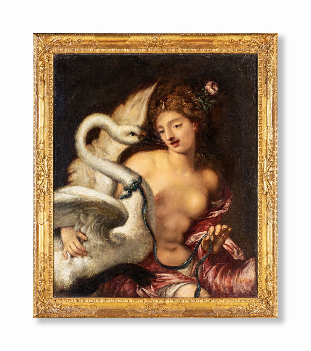 Marco Liberi ( Attribuito ) - Leda e il Cigno